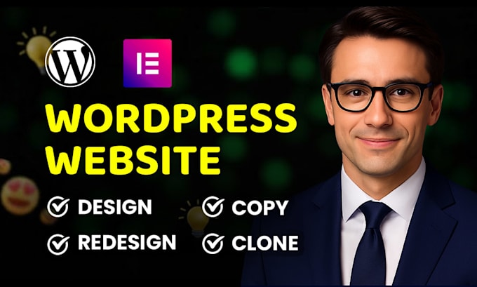 design, redesign, copy or clone wordpress website elementor
