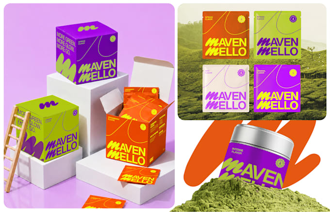 do product packaging design, label and box design