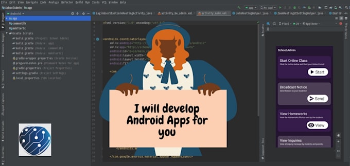 Develop a beautiful native android app with java, kotlin by Android ...