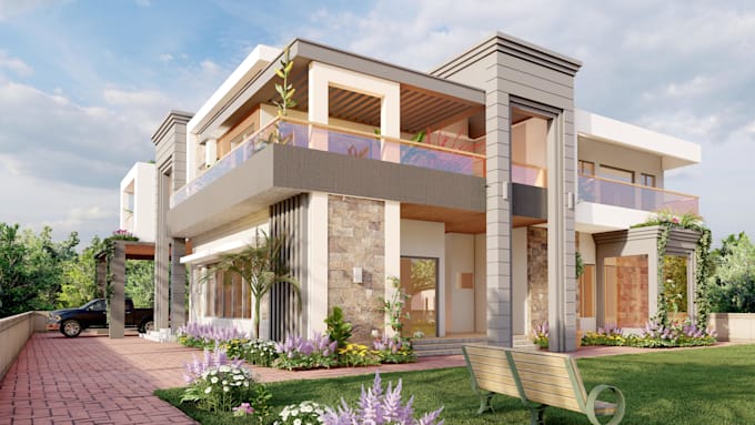 create architectural 3d rendering and walkthrough animation