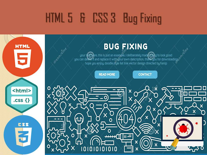 Design a creative html webpage or website and css bug fixing by Mdsojib ...