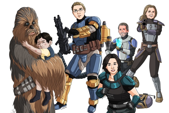 Draw you as a star wars character by Gwendy730 | Fiverr