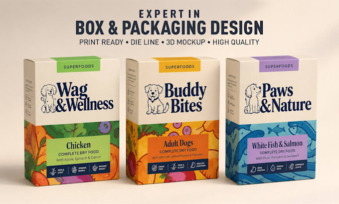 craft signature packaging design, custom box design, print ready, editable files