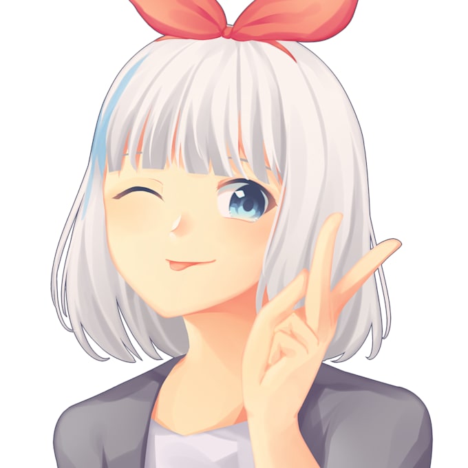 Draw A Headshot Of Your Character In Lineless Anime Style By Cranaireee