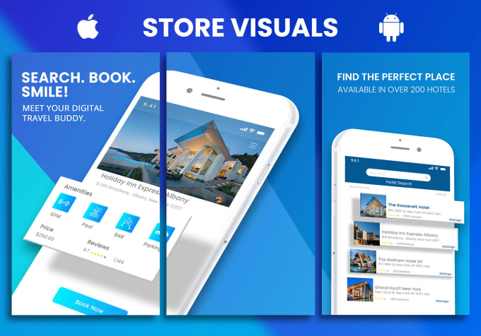 I will make elegant app screenshots for app store or play store