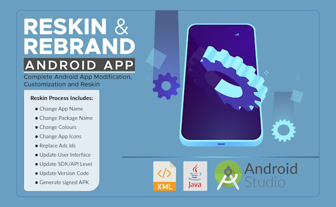 reskin rebrand and customize android studio projects by bilawalhameed fiverr