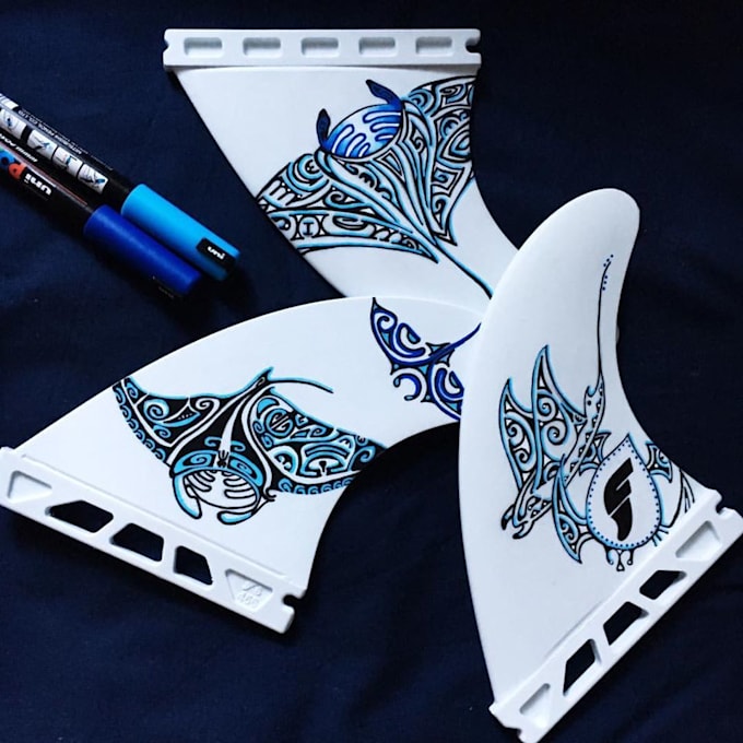 Personalize Your Surfboard Fins With Mandala Or Maori Art By Madlenbarke Round hand painted mandala dot art on an 16 x 16 inches / 40 x 40 cm canvas. personalize your surfboard fins with