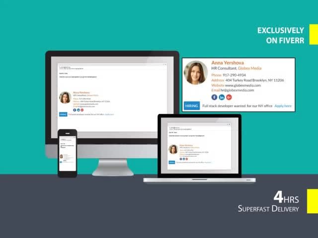 Create clickable email signature by Meenupan | Fiverr