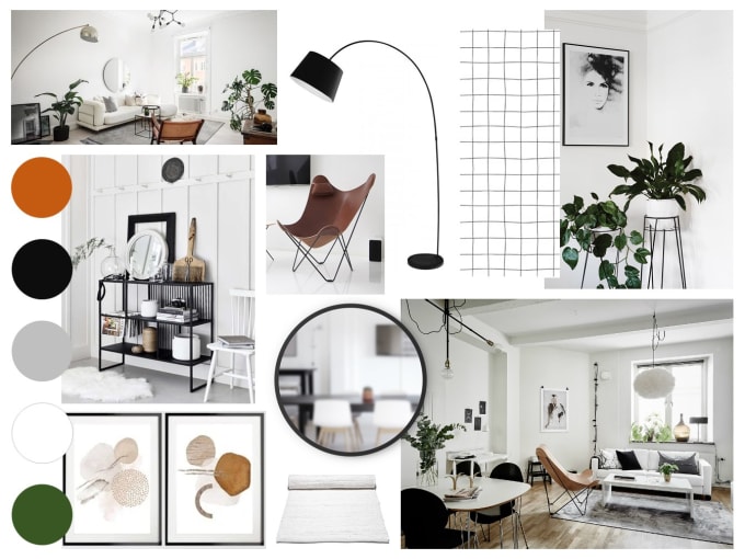 Create interior design mood boards by Chloelarge | Fiverr