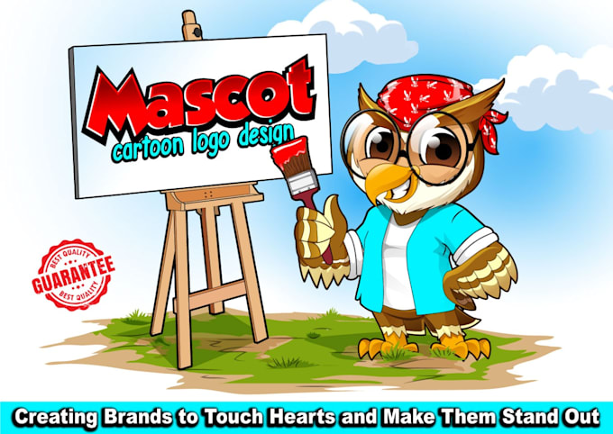 design custom animal mascot, cartoon character and gaming logo