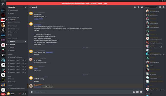 help you host tournaments for valorant