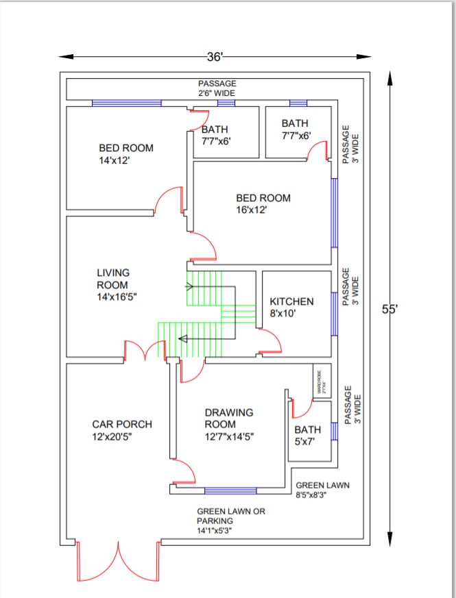Plan your building design in 2d floor plan by Buildingdesigns | Fiverr