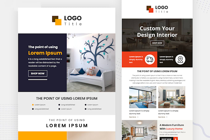 design a custom mailchimp email newsletter template for your brand