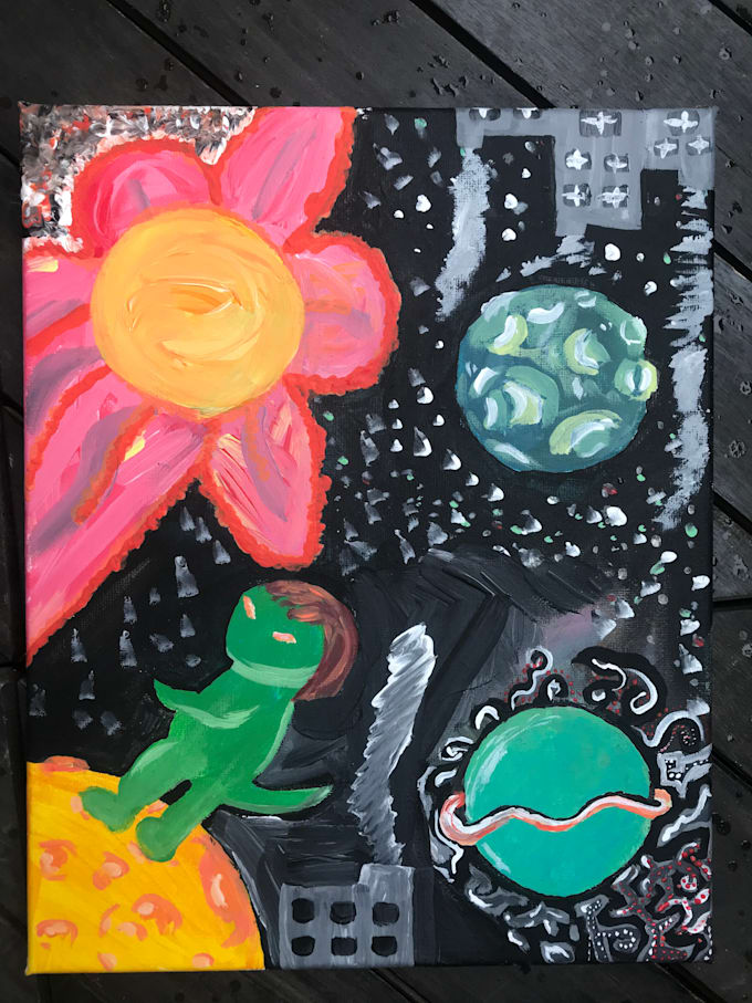 Paint you a custom artwork by Linabelhaj Fiverr