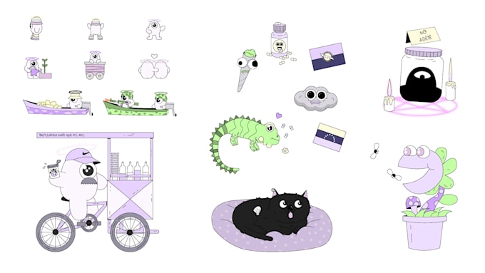 create custom lofi loop animation and illustration design