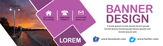 design commercial clickable email banner and email signature
