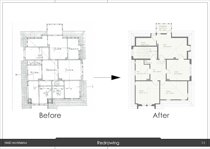 redraw or convert sketches or drawings to PDF or cad dwg
