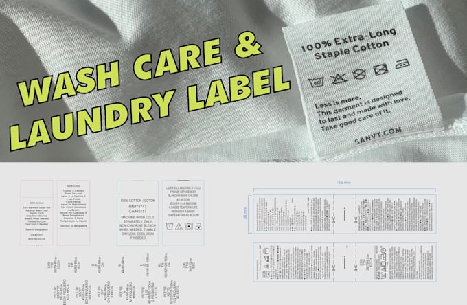 Make wash care label and clothing label design by Alamintheking | Fiverr