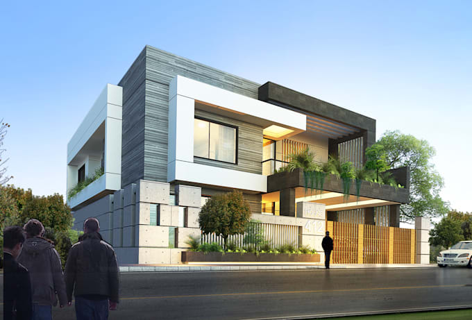 create exterior design and rendering