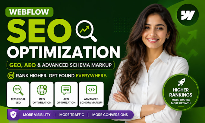 do webflow SEO optimization and GEO to rank your website