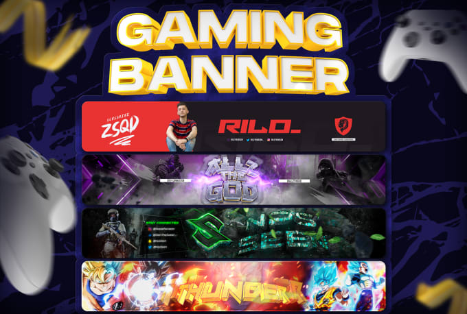 Gaming  Banner Design Graphic by Social Wizard Pro