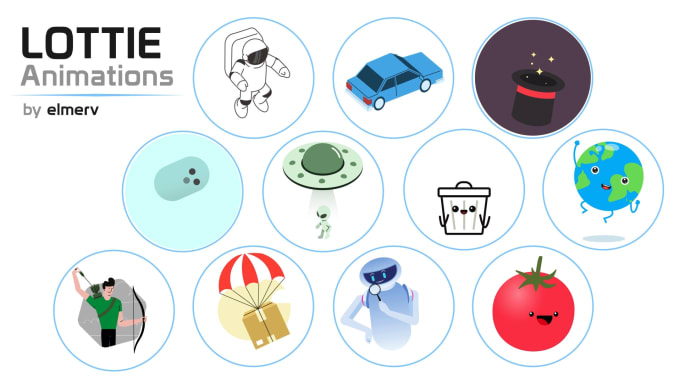 create custom lottie animation json for web and mobile app