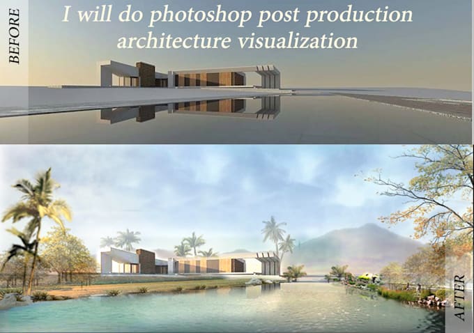 Do photoshop post production architecture visualization by Mernazaki ...
