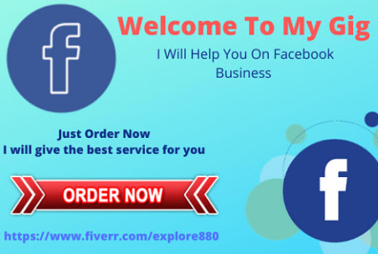 create your facebook business page and setup