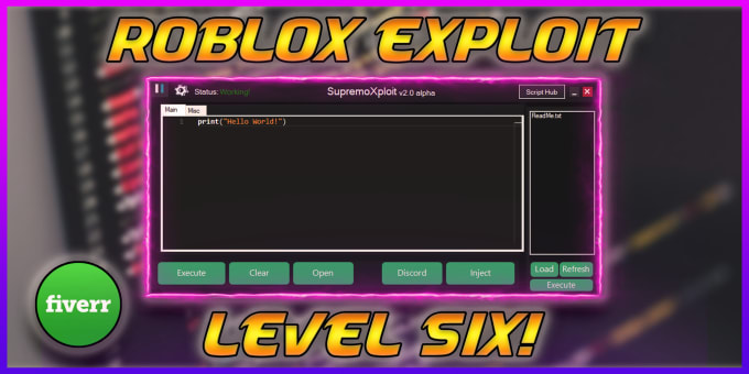 Make Your Own Exploit Roblox By Supremomodz Fiverr - roblox exploit for 5 dollars