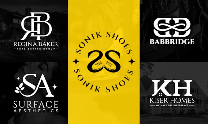 design luxury elegant monogram initial letters logo for real estate, clothing