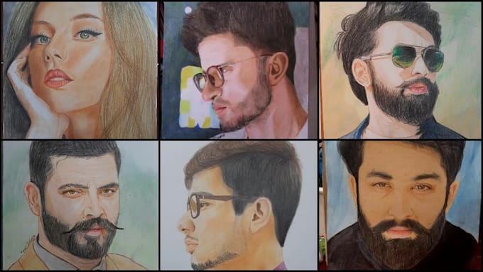 make colored, pencil sketches and portraits