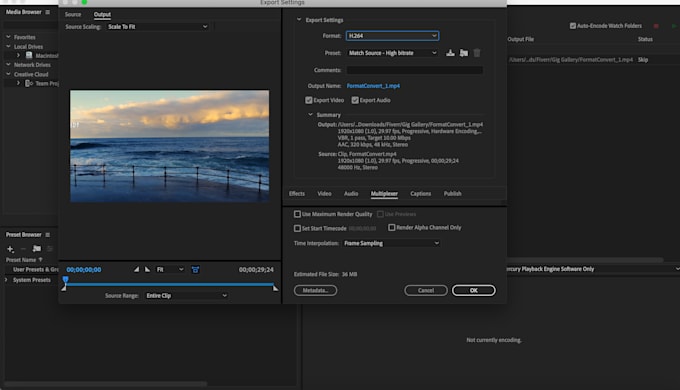 make encoding format, aspect ratio and resolution conversion