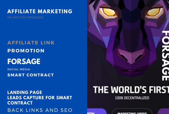 Promote forsage , mlm marketing, affiliate link promotion ...