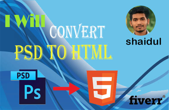 convert responsive website design,  xd, ai, psd to html