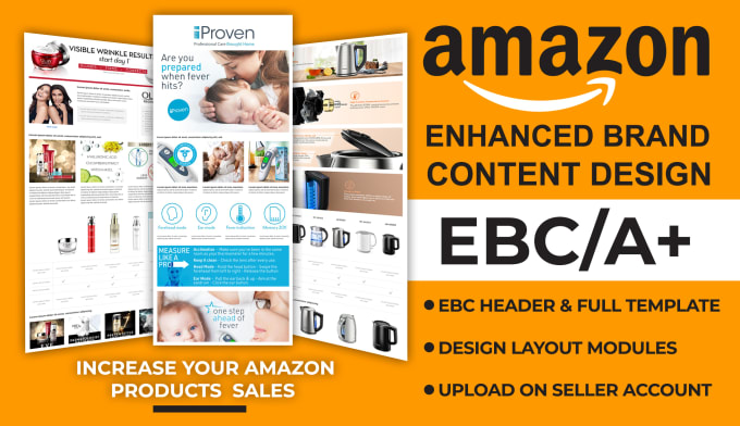 Design amazon enhanced brand content ebc and a plus content by