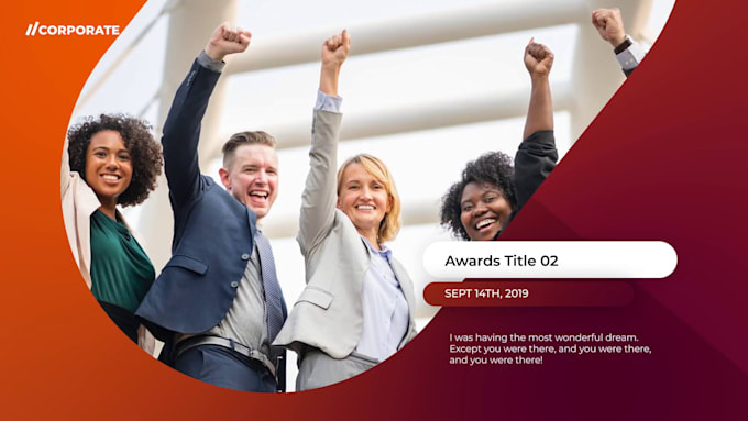 create a modern corporate presentation video
