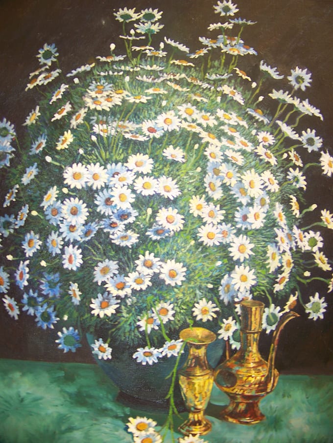 paint flowers in pastel or in oil on canvas