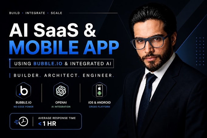 build a ai powered saas mvp and mobile app using bubble io