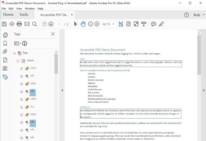 remediate PDF to PDF ua standards section508 wcag