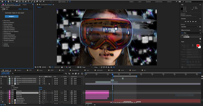 edit videos with vfx and motion graphics