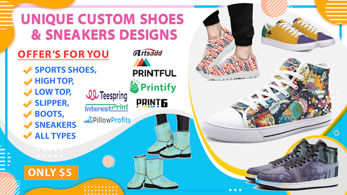 design unique custom shoes, sneakers, and all accessories