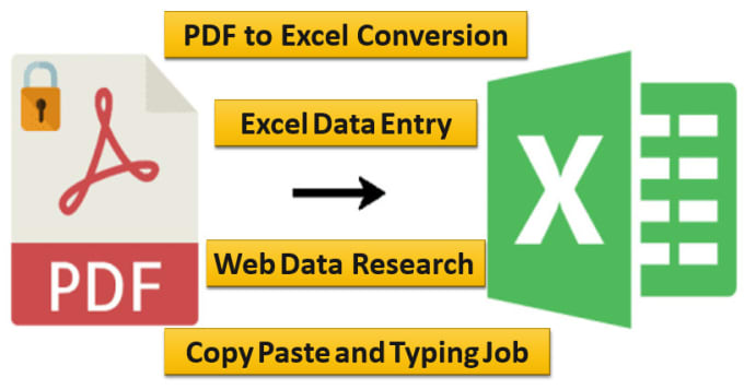 do excel data entry and convert PDF to excel