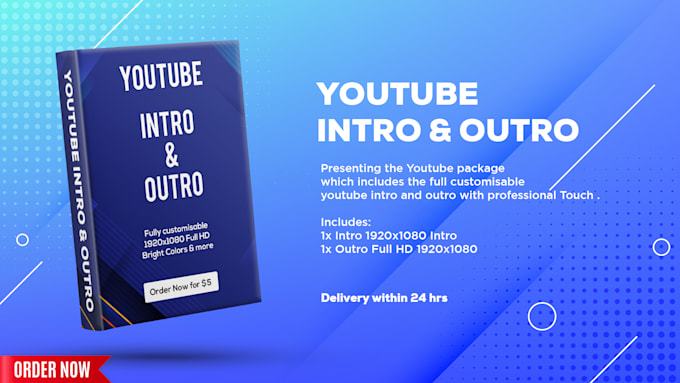 create professional youtube intro and outro video