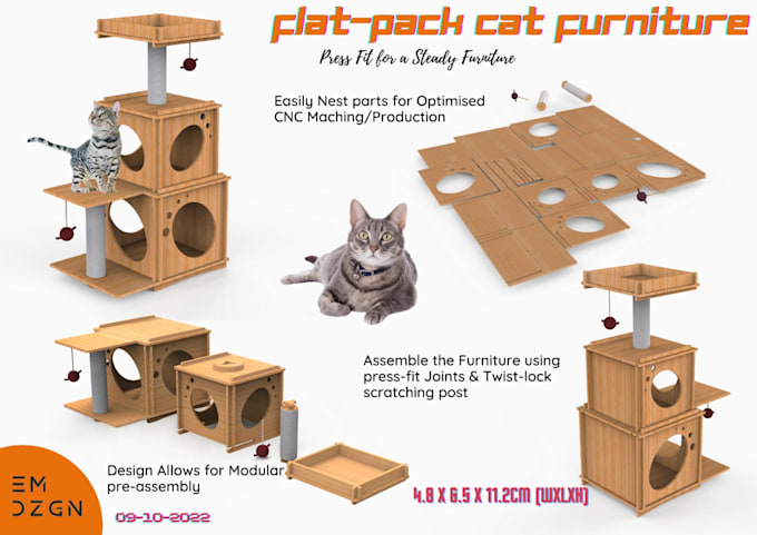design flat pack furniture with cnc ready dxf files
