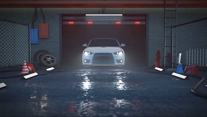create an automotive logo car video intro animation