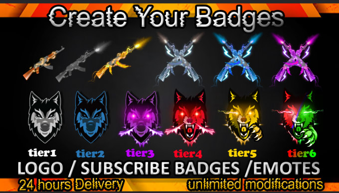 Hire a freelancer to make twitch emotes, twitch badges and twitch sub badges