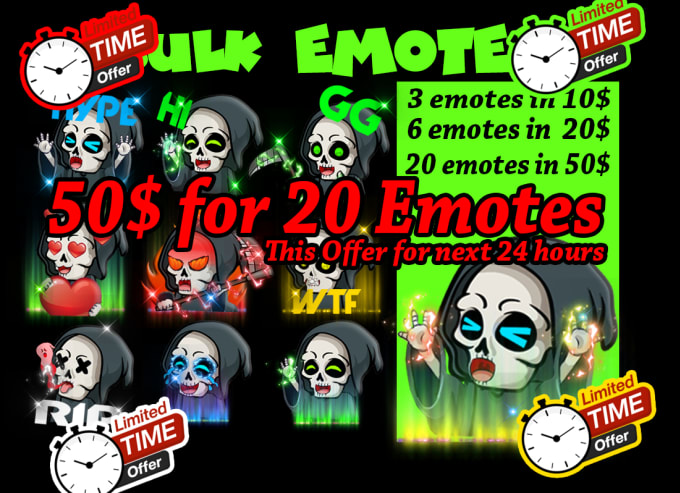 design amazing twitch emotes and sub badges in bulk