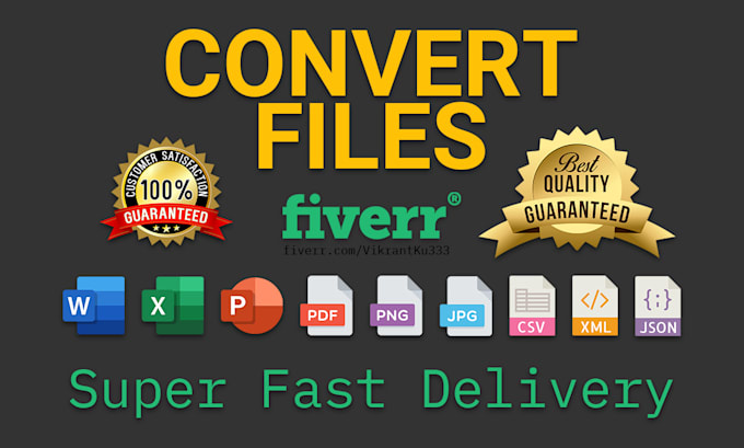 convert files to PDF, word, excel, CSV, XML, json, and sql