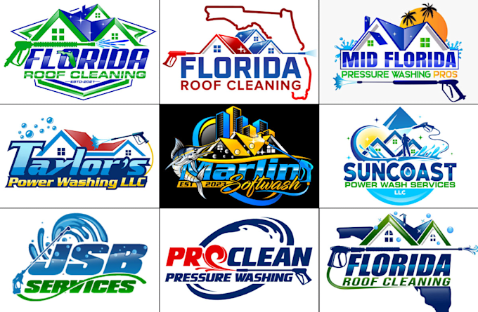 create a super home cleaning and pressure washing logo