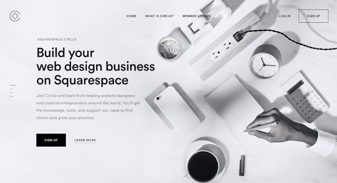 create  professional squarespace business website